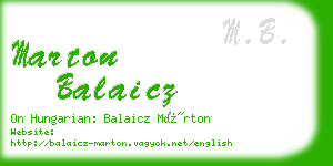 marton balaicz business card